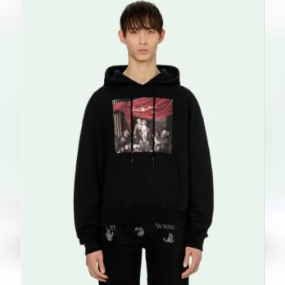Off white black caravaggio hooded sweatshirt - Picture 15 of 15